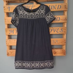 Lucky Brand Dress with White Embroidery